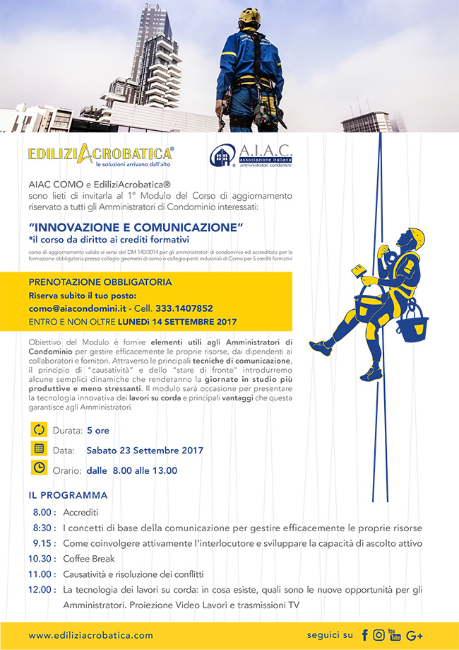 Corso di aggiornamento per amministratori di condominio
