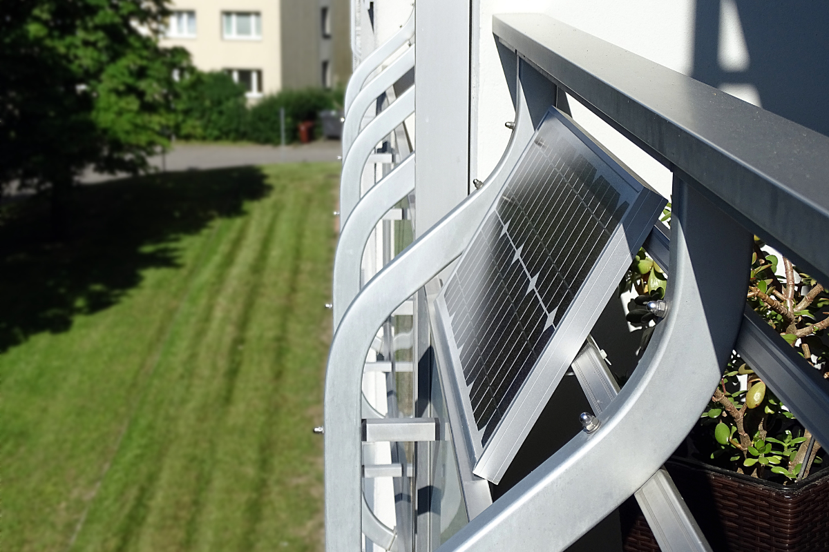 esempio di un impianto fotovoltaico da balcone