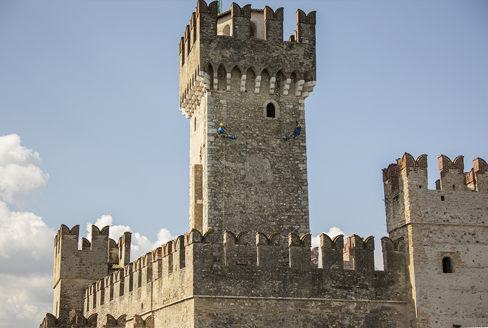 messa in sicurezza facciata castello di sirmione